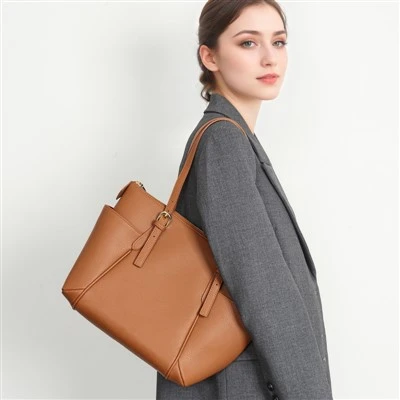 Bolso tote de cuero con un hombro empresarial