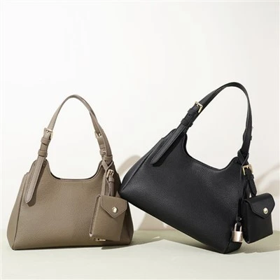 Bolsos de diseñador de cuero negro suave Bolso de mano